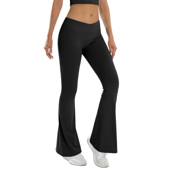 WAYUTE Womens Leggings High Waisted Seamless Solid Color Exersice Casual Sports Trousers Stretchy Fit for Running S