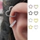 thumbnail image 2 of Roselife Unisex 1PC Plata Negro Acero Inoxidable Corazón Piercing Pendientes Para Mujeres Hombres Cartílago De Falsos Labios Nariz Anillo Simple Moda Aro Joyería Gao Jiahui unisex, 2 of 2