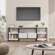 thumbnail image 5 of 79-pulgada moderno-industrial mesa de TV-rustic blanca media consola con 2 fabric cajones abiertos design y metal frame para up to 83-pulgada tvs in sala de estar, 5 of 7