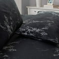 thumbnail image 2 of Mocassi Marble Printed 6-Piece Sheet Set, 1500 Thread Count, Breathable and Super Soft Material, Wrinkle Resistant, Fitted Sheets with Smart Pockets, Marble Sheet Set, Full, Black, 2 of 3