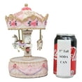 thumbnail image 5 of Carnival Merry Go Round Princess Pink Royal Horse Ponies Musical Carousel Statue, 5 of 6