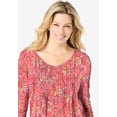 thumbnail image 4 of Woman Within Plus Size V-Neck Pintucked Tunic, 4 of 6
