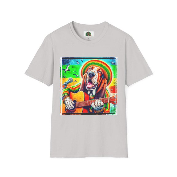 Basset Hound Rasta Dog Playing Guitar