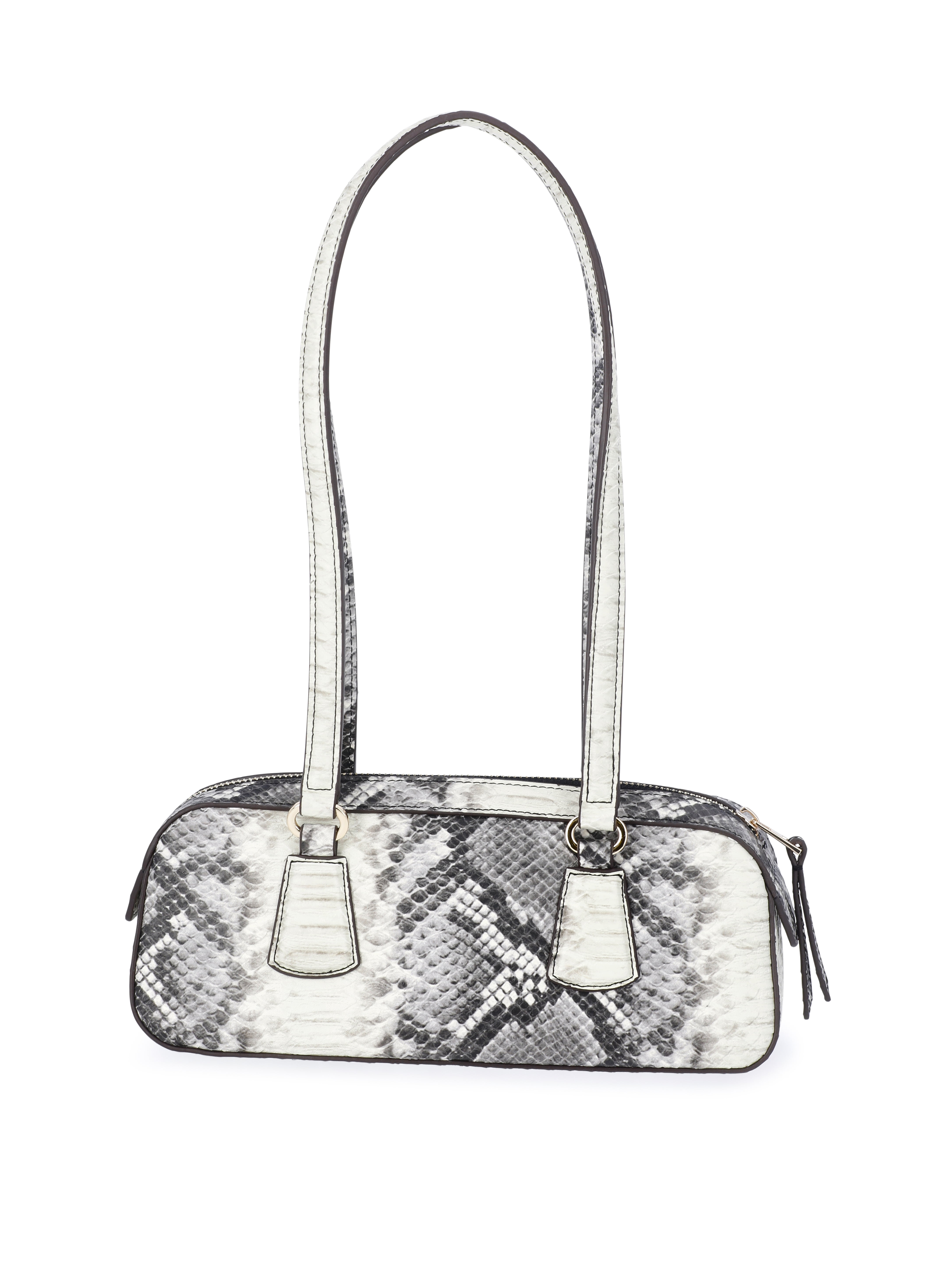 Scoop Women's Faux Snakeskin Small East West Shoulder Bag