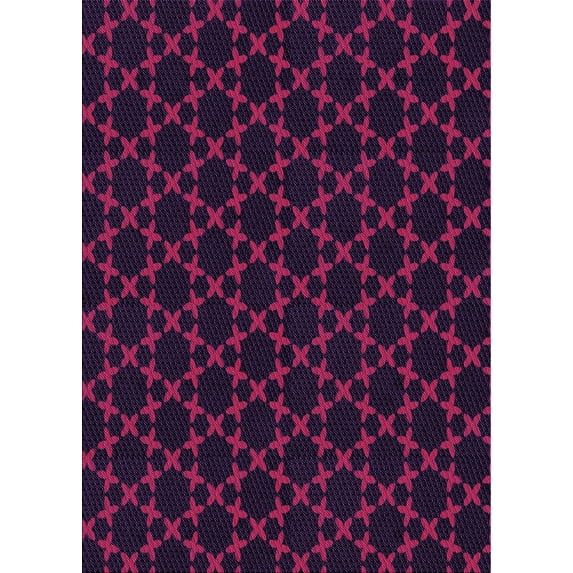 Ahgly Company Machine Washable Indoor Rectangle Transitional Medium Violet Red Pink Area Rugs, 8' x 12'