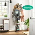 thumbnail image 7 of Rotary Coat Rack Stand with 8 Hooks, Bamboo Wood Coat Tree for Clothes/Bags/Hats, Large Coat Rack Freestanding for Entryway (Brown_triangle), 7 of 7