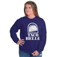 thumbnail image 4 of Taco Belle Mexican Fast Food Funny Unisex Plus Size Sweatshirt Brisco Brands 5X, 4 of 6