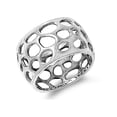 thumbnail image 1 of 925 Sterling Silver Freeform Holes Style Ring Size 10, 1 of 3