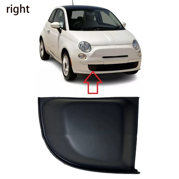 Left / Right Front Bumper Trim Cover for Fiat for 500 Models (2007-2015) Black Right