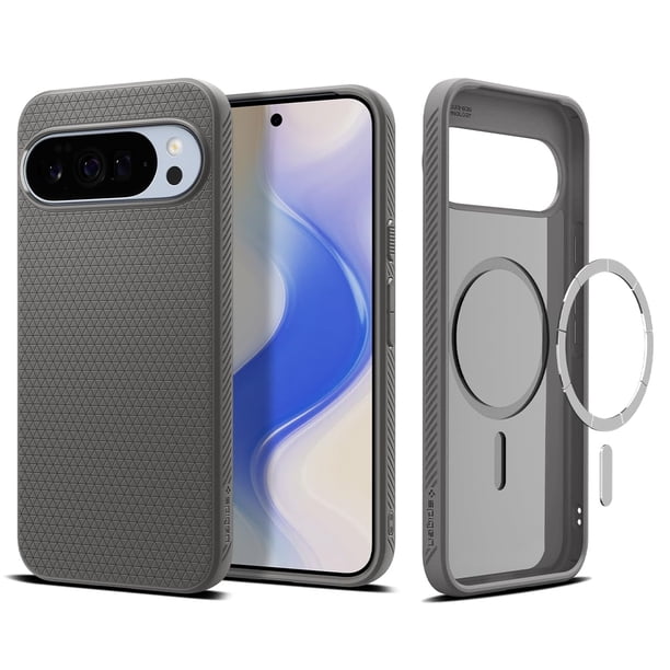 Funda Spigen Pixel 10 Pro XL Liquid Air MagFit, color gris mármol