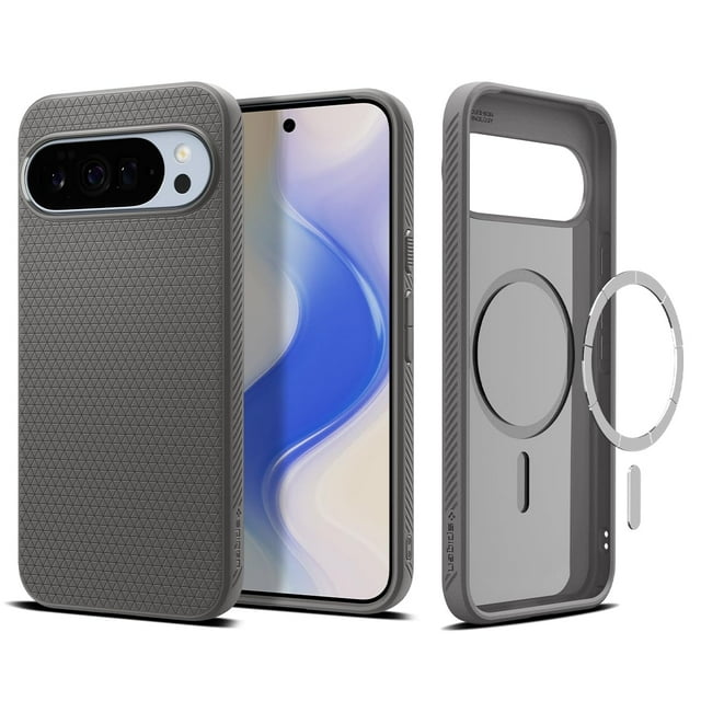Funda Spigen Pixel 10 Pro XL Liquid Air MagFit, color gris mármol