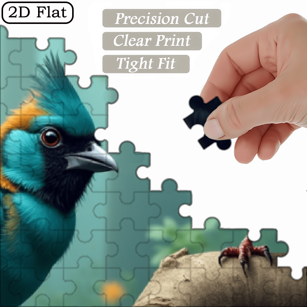 1000-piece horizontal paper jigsaw puzzle - lively birds and butterflies, with dimensions of 29.4*19.6 inches.