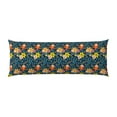 thumbnail image 2 of Disketp Blue Floral Print Body Pillow Cover - Super Soft 20x54 Body Pillow Case,Long Side Hidden Zipper, 2 of 8