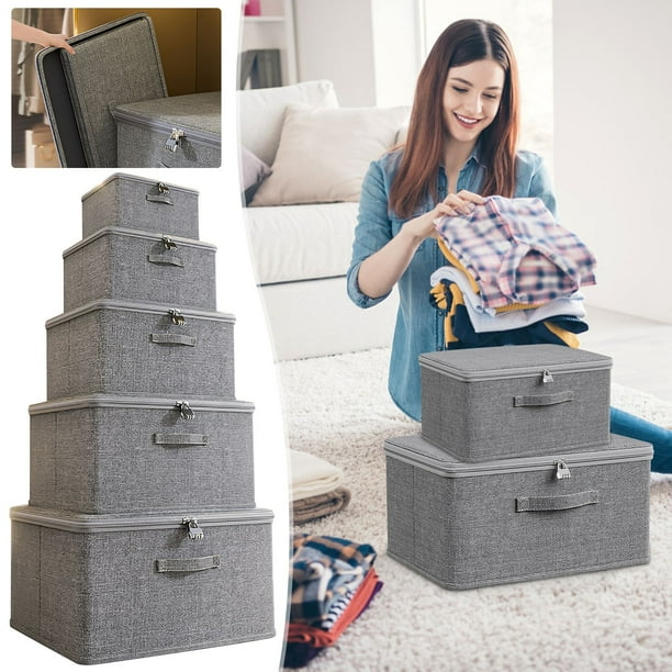 Xihbxyly Bolsa de Almacenamiento de Gran Capacidad para Colchas, Asas Reforzadas, Plegable y Compacta, Organizador Independiente con Cerradura de Combinación, para Guardar Ropa En Casa, Caja de Mudan