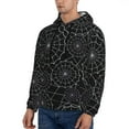 thumbnail image 2 of Bingfone Spider Web Black Men'S Drawstring Hoodie Long Sleeve Pocket Sweatshirts-Xx-Large, 2 of 9