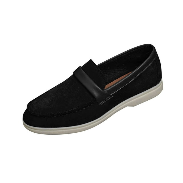 Lenago Chaussures pour Femmes Hey Dudes Chaussures pour Femmes Mode Décontractée Printemps et Été Style Confortable Mocassins à Enfiler Couleur Unie Bout Rond Chaussures à Bout Fermé Semelle Plate Chaussures Décontractées Chaussures pour Femmes