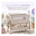 thumbnail image 4 of Cuna Colecho para Bebé Esquimal 2 en 1 , 7 Niveles de Altura, Inclinación Antirreflujo, Cesta de Almacenamiento (Arena), 4 of 7