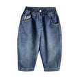 thumbnail image 5 of ATOGUTA Boy's Jeans Wide Leg Demin Pants Casual Baggy Long Pants with Pockets Size 2T-12, Blue, 5 of 5