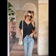 thumbnail image 5 of Blusas de Verano para Mujer, Camisas de Corta, Conjuntos Casuales de Negocios, Ropa de Moda para Vacaciones en la Playa 2025, Negro XXL, 5 of 6
