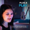 thumbnail image 5 of JLab Epic Talk Gaming, Podcasting & Streaming Microphone, Professional Grade Recording Mic, 92kHz/24BIT Clarity, 4+ft USB-C Cable, Versatile Mounting, 4 Directional Pattern Modes, Gain Control, 5 of 6
