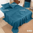 thumbnail image 2 of Juego de sábanas Utopia Bedding King de microfibra cepillada azul, 2 of 7