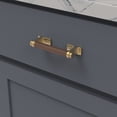 thumbnail image 7 of Belwith-Keeler B077979LRSN 96 mm CC Reserve Cabinet Pull, Satin Nickel with Brown Leather, 7 of 7