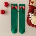 thumbnail image 2 of Kids Crew Socks with Bow Detail, Festive Red Cotton Mid-Calf Ankle Socks for Girls & Boys, Soft Comfortable Holiday Stocking Stuffers Ideal for School, Party, and Winter Season Gift Giving, 2 of 6
