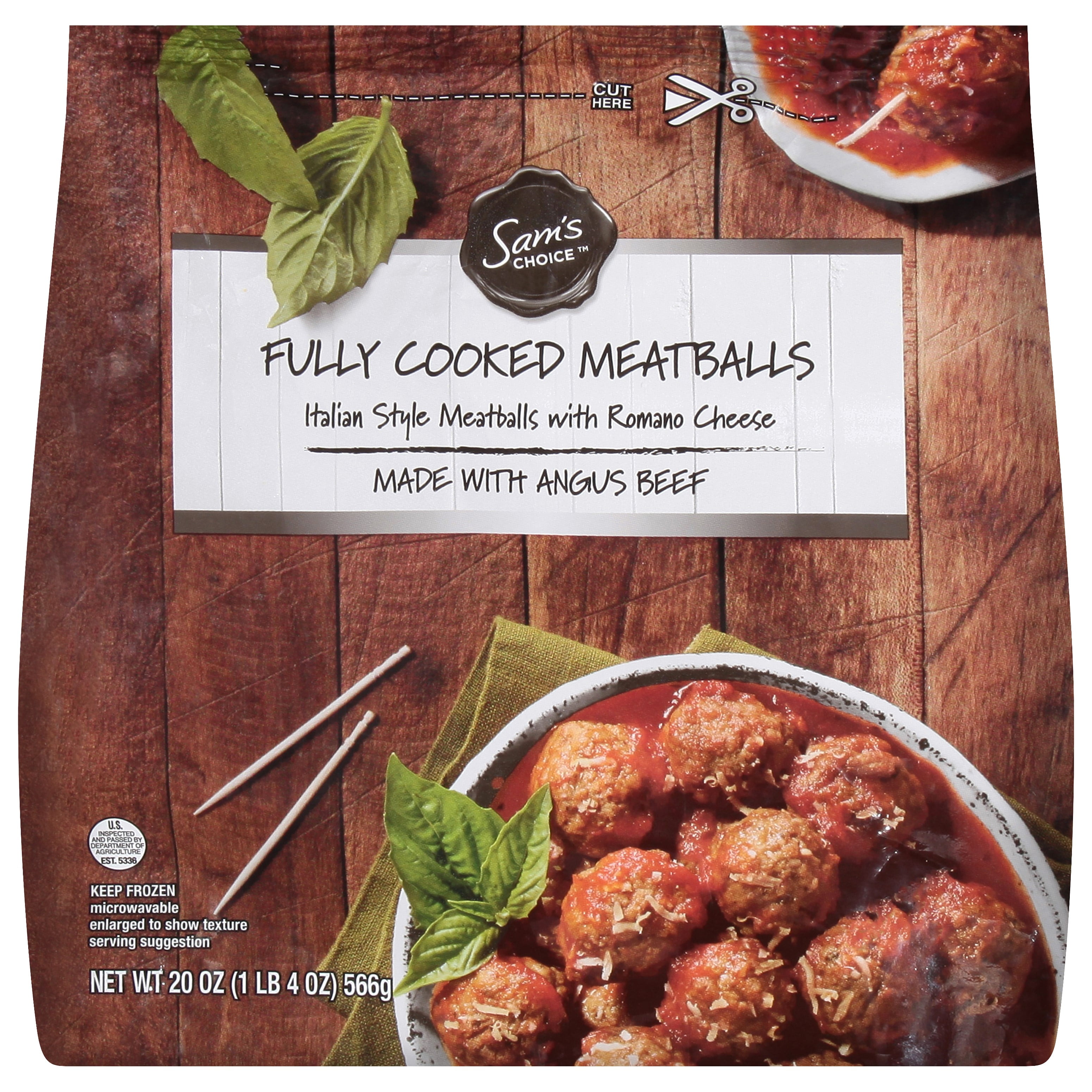 Sam's Choice Premium Angus Meatballs, Frozen, 20 oz