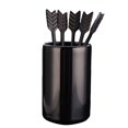 thumbnail image 2 of Stirring Rods Anti-rust Washable Stable Sturdy Stainless Steel Mixing Spoon Stir Bars for Home Black 1 Set, 2 of 13