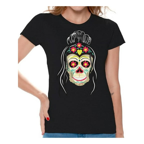 Awkward Styles Skull T-Shirt Mexican Girl Shirts for Women