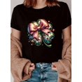 thumbnail image 1 of T-shirt à Col Rond avec Imprimé de Trèfle à Quatre Feuilles Rétro Disco pour la Saint-Patrick Porte-Bonheur, T-shirt à Manches Courtes Décontracté pour Quatre Saisons, Vêtements pour Femmesfête des Pères, Fête des Mères, Nouvel An, Fête du Printemps,, 1 of 7