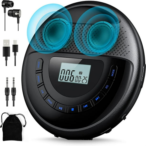Portable Multi Cd Player With Speakers Qoosea Portable CD Player for Car with Dual Stereo Speakers Walkman CD