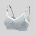 thumbnail image 5 of Penkiiy Women Nursing Bras Woman's Solid Color Ring Breast Feeding Comfortable Hollow Out Perspective Bra Underwear Gray Bras, 5 of 9