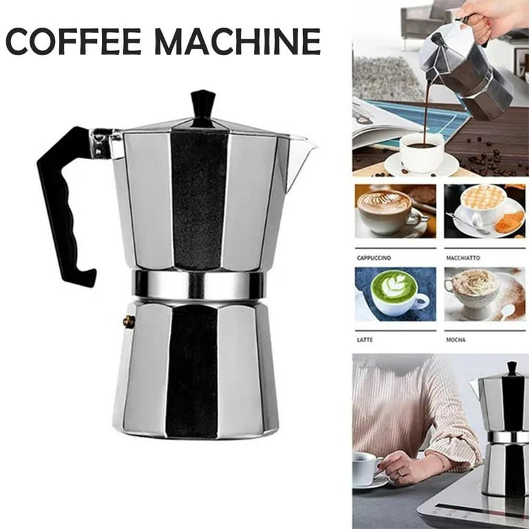 Moka Pot Italian Coffee Machine Espresso Aluminum Geyser Coffee Maker B8I5  