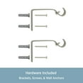 thumbnail image 6 of Kenney Davenport 28-48" Petite Café Adjustable Curtain Rod, 1/2" Dia., Brushed Nickel, 6 of 7