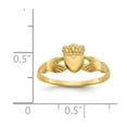 thumbnail image 2 of 14k Yellow Gold Polished Ladies Claddagh Ring - 1.5 Grams - Size 6, 2 of 2