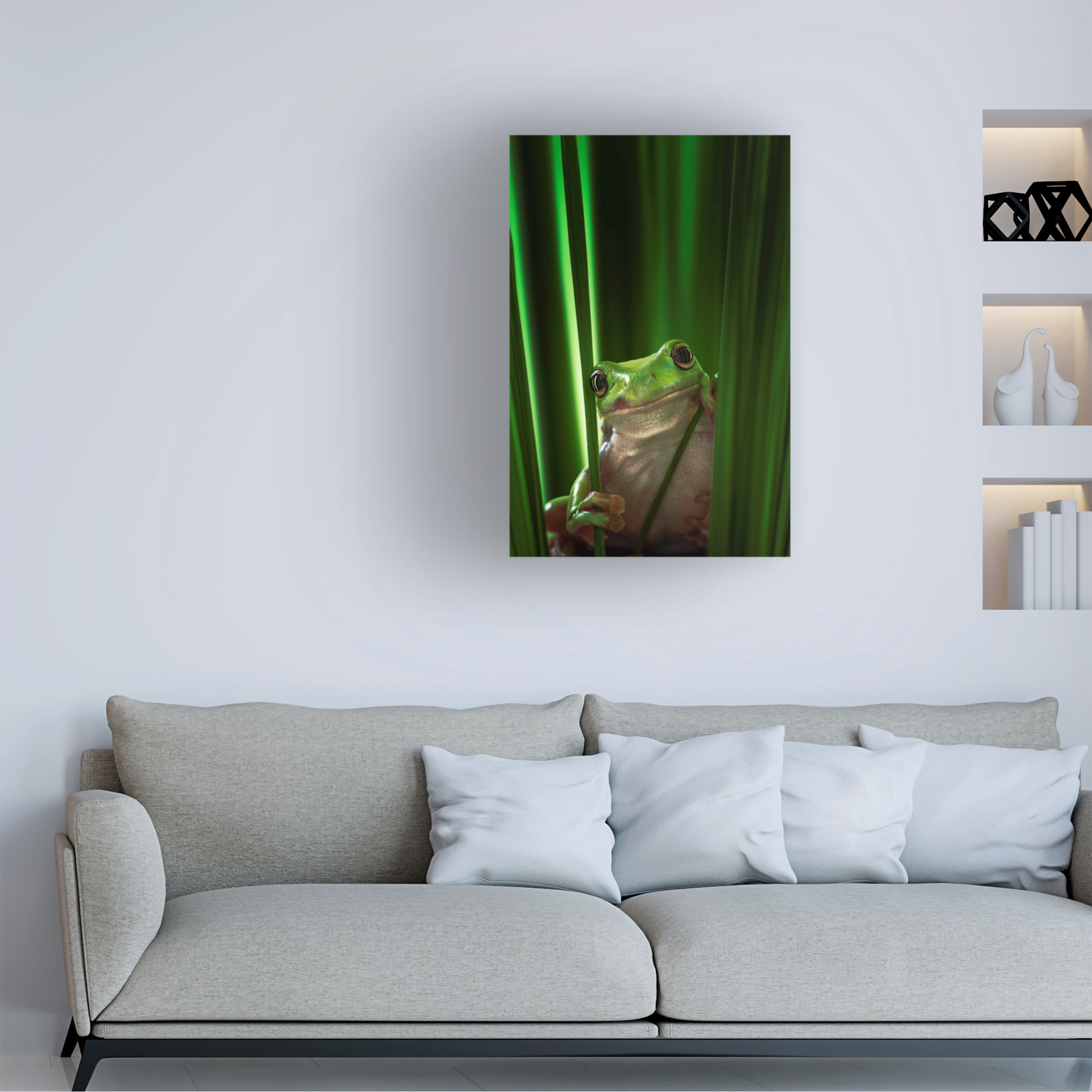 Ahmad Gafuri 'Green Frog' Canvas Art