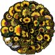 thumbnail image 1 of Paquete de pegatinas con forma de girasol, margarita y flores, 50 unidades, impermeables, 1 of 2