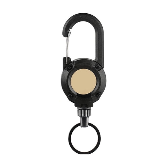 erfcxs Retractable Keychain with Heavy Duty Steel and Secure Carabiner Clip for Outdoor Camping Gear and