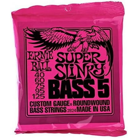 CUERDAS BAJO ELECTRICO - Ernie Ball (2824) Super (Juego 5 Cuerdas 040/060/075/095/125)