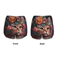thumbnail image 3 of Rateoe Flower Crown Cat Printed 2 in 1 Women's Workout Shorts for Athletic Gym Running Shorts with Phone Pockets-Small, 3 of 7