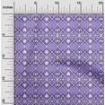thumbnail image 2 of oneOone Cotton Poplin Medium Purple Fabric Asian Block Sewing Material Print Fabric by The Yard 56 Inch Wide, 2 of 4