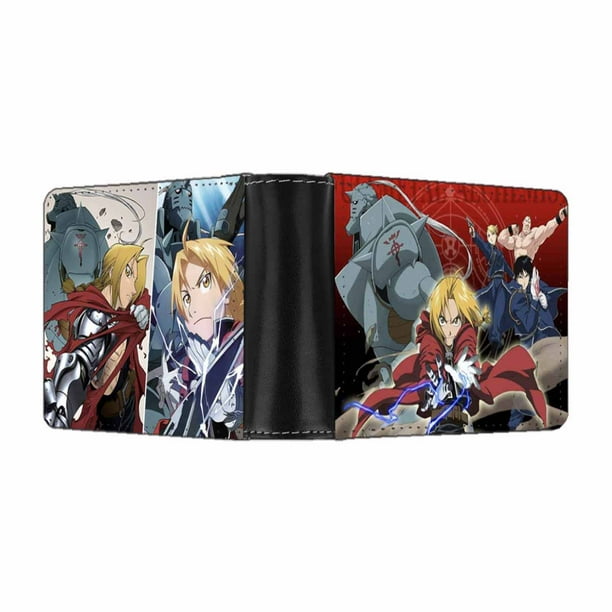 Cartera Fullmetals Alchemists, personajes de anime, delgada, doble