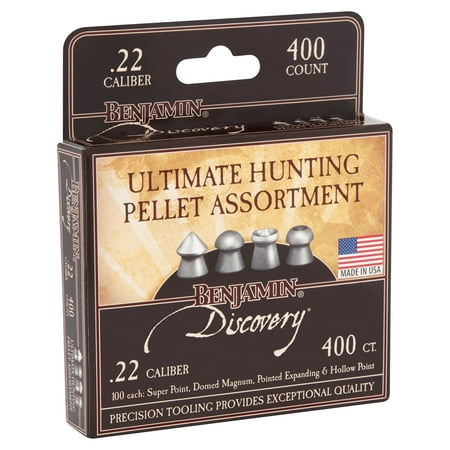 Benjamin .22 Caliber Pellet Hunting Assortment 400ct, (Best 22 Air Rifle Pellets For Hunting)