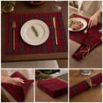 thumbnail image 5 of Christmas Plaid Placemats Place Mats Check Placemat Table Mats Decorative Kitchen Table Placemats, 5 of 7