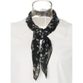 thumbnail image 2 of INSPIRE CHIC Mujeres Bufandas de Chifón - 25.6" x 25.6" - Pañuelo Cuadrado con Estampado Floral Bufanda de Cuello Neckerchief Floral Negro, 2 of 6