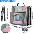 thumbnail image 2 of FORMRS Zipper Binder with Shoulder Strap 2-inch Ring 500 Sheet Capacity File Bag, Green Window Sea, 2 of 5