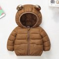 thumbnail image 2 of Abcomgle Toddler Winter Coats for Girls 3t Lightweight Puffer Padded Infant Winter Coat Cute Bear Ears Hooded Infant Puffer Coat Winter Warm Puffer Jacket Boys, 2 of 7