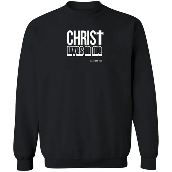 Christ Lives in Me Men’s Crewneck Sweatshirt