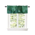 thumbnail image 2 of Kitchen Cafe Valance Curtain for Small Windows,Rustic Green Leaves Summer Tropical Plant Rod Pocket Short Valances Farm Country Style Window Treatment Panel for Living Room/Bedroom/Bathroom,42x12in, 2 of 9